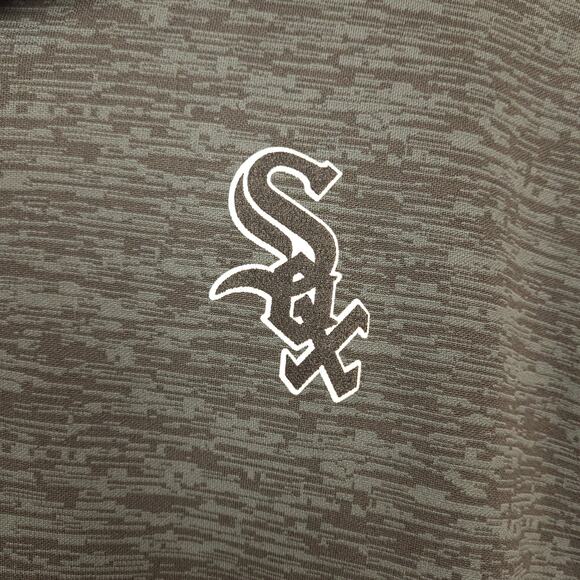 Chicago White Sox MLB Men's Polo Shirt XL Gray Black Camo Baseball Team EUC - Picture 3 of 8